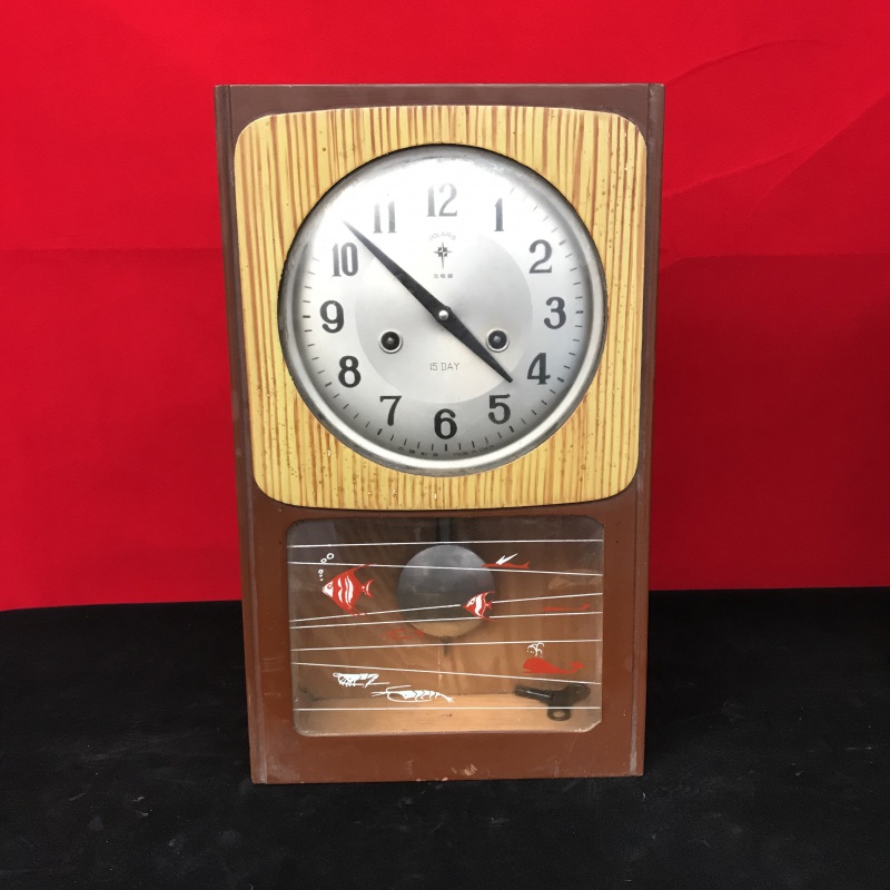 怀旧物件 民俗怀旧老物件老钟表旧挂钟80年代老式上弦机械古董钟摆件