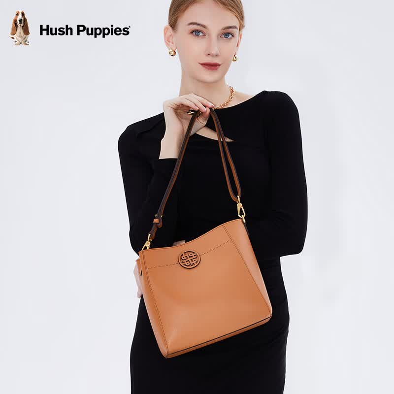 暇步士(hush puppies)女士单肩包简约包包女包休闲手提包大容量托特包