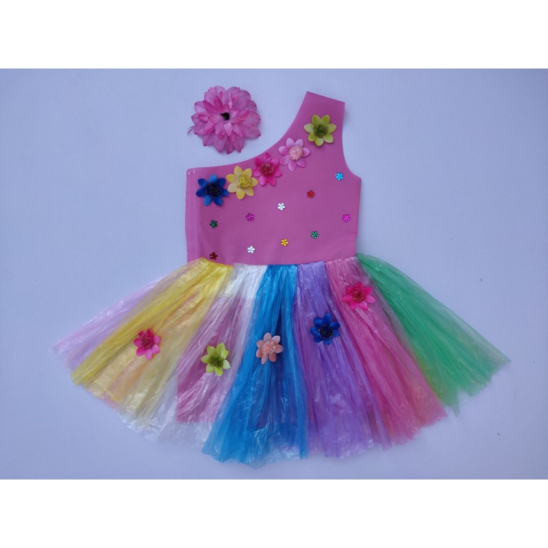 利方琪环保衣服儿童服装幼儿园环保时装秀手工制作六一儿童环保衣服
