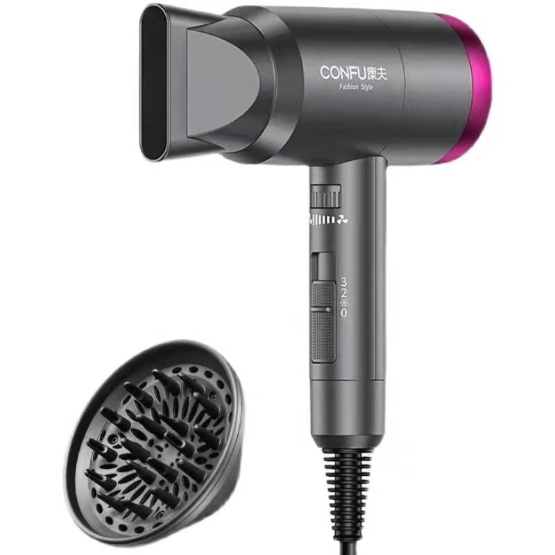 康夫（CONFU）电吹风负离子KF3127护发大功率家用发型师孕妇电吹风筒 康夫KF3127【风嘴+风罩】