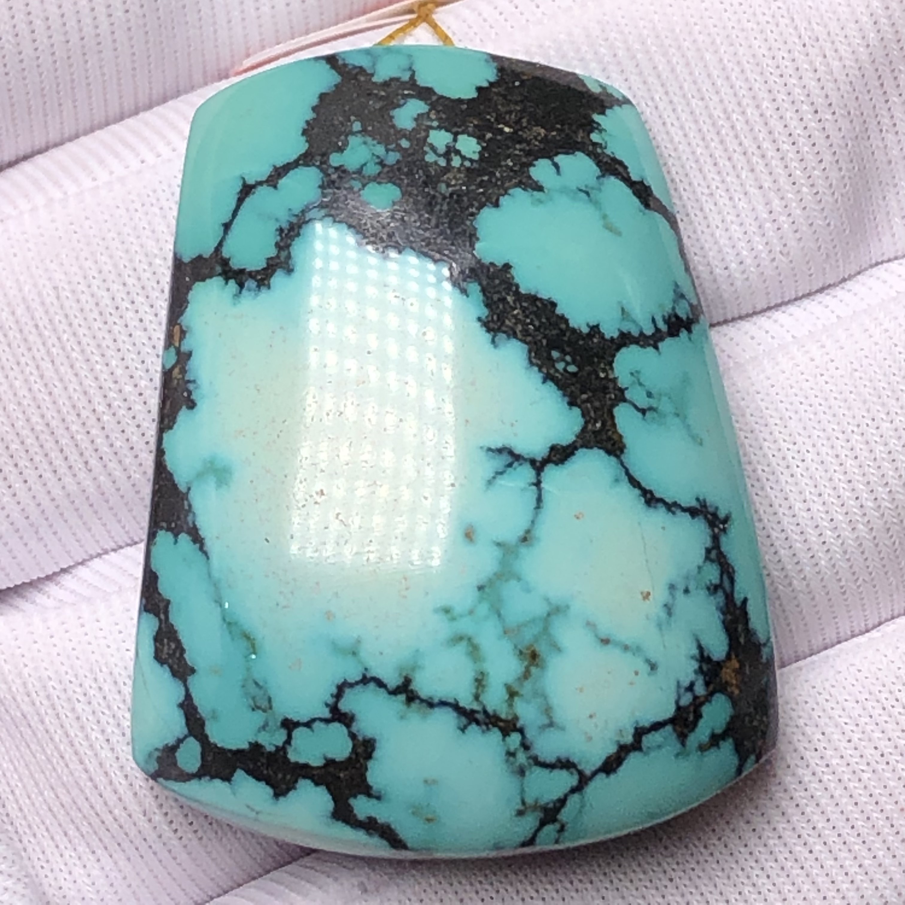 画喜精品高瓷水草纹绿松石平安无事牌吊坠
