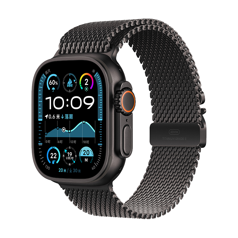 Apple Watch Ultra2 2024�������ֱ�49���׺�ɫ�ѽ������Ǻ�ɫ�ѽ���������˹����S�����ѿ��ͨ���� 5099Ԫ(������)