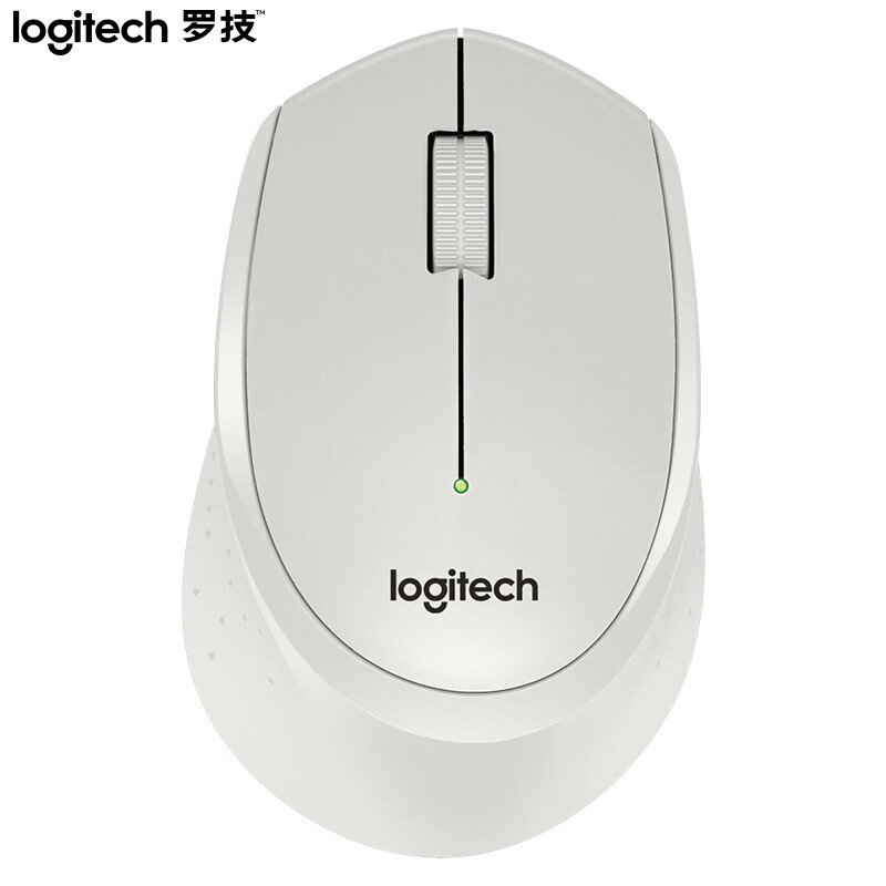 罗技（Logitech） M330 无线静音鼠标 舒适曲线 白色