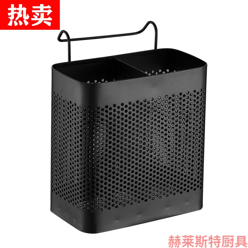 三栖虎筷子收纳筒筷子笼新款厨房架子不锈钢可消毒筷子筒勺子收纳 钢本色-方角单格小号