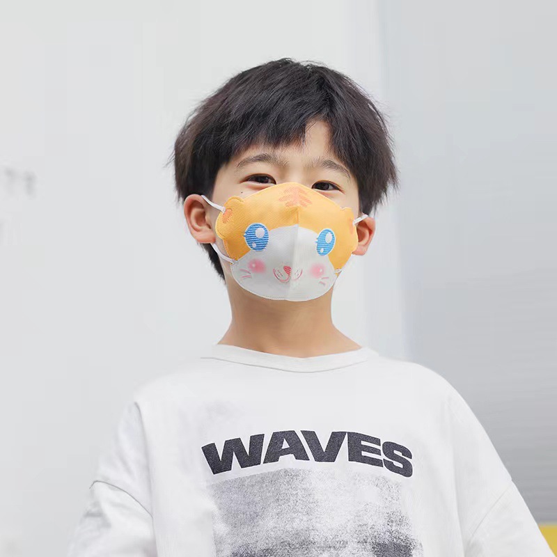 儿童口罩3到12岁高颜值帅气男孩立体防尘防晒熊猫口罩女宝宝小老虎