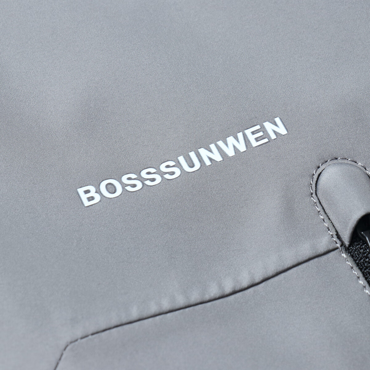 BOSSSUNWEN【蓬松保暖】冬季推荐商务休闲防风可拆卸连帽纯色长袖男式羽绒服 浅灰 170/92A(M)