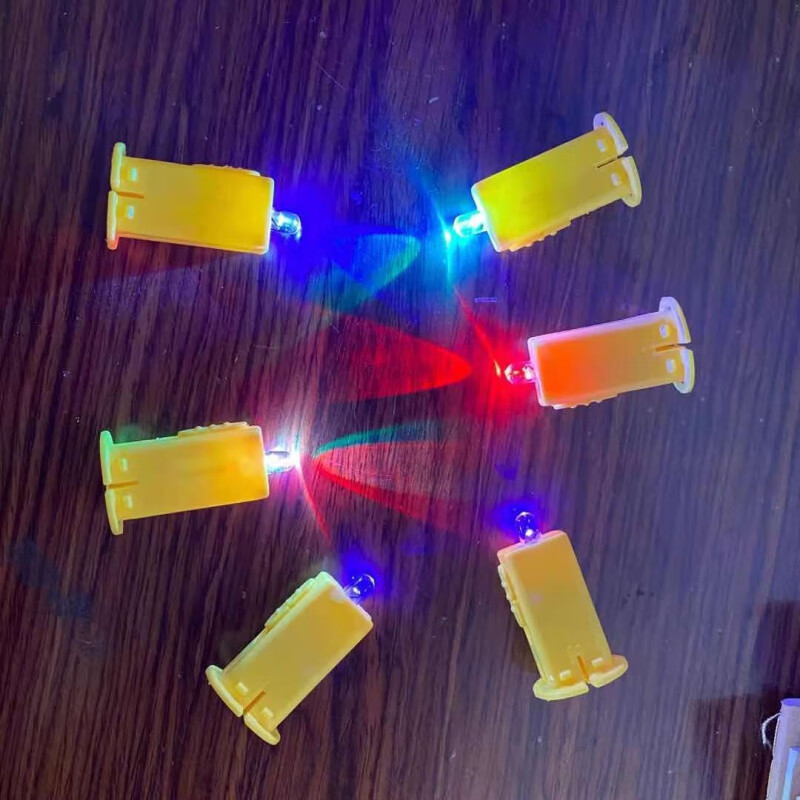 尤柯寶 燈籠led燈芯電子蠟燭燈:LED電子燈珠:圣誕燈七彩燈DIY兒童燈 彩燈【閃燈】+電池 100個裝