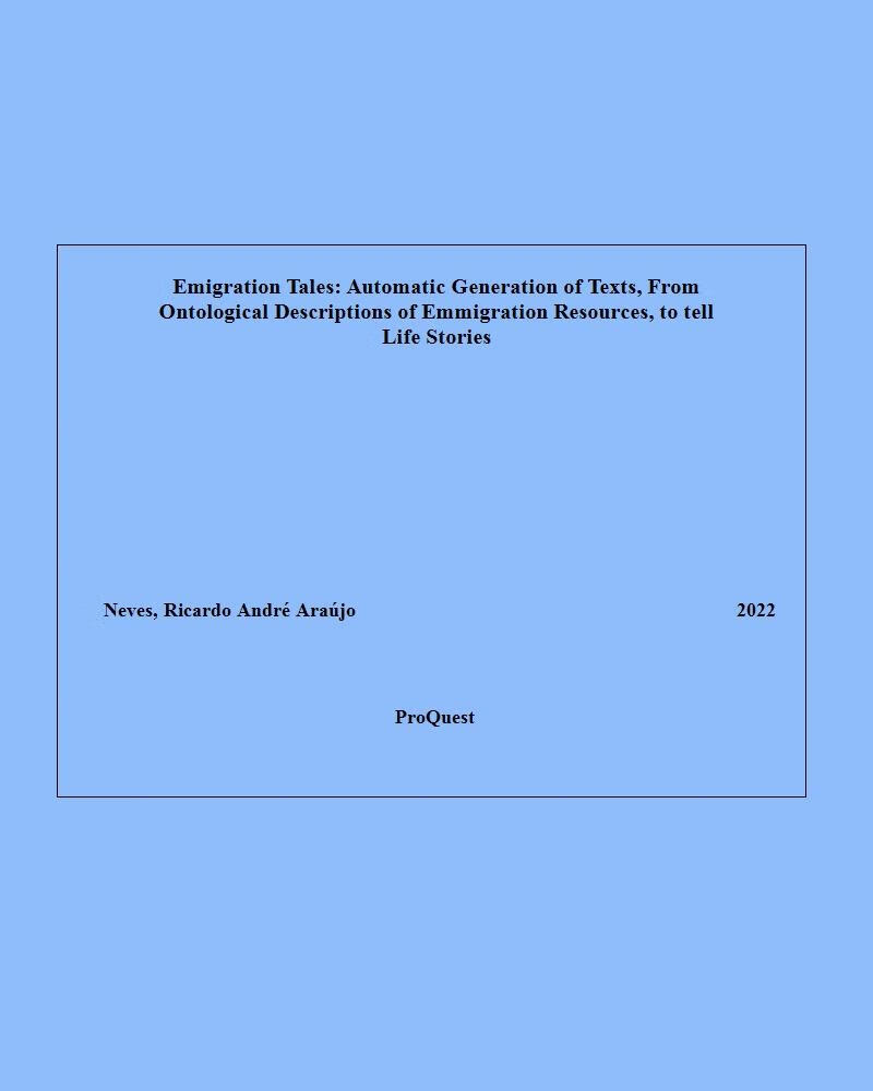 预订 国外英文学位论文emigration tales: automatic generation of