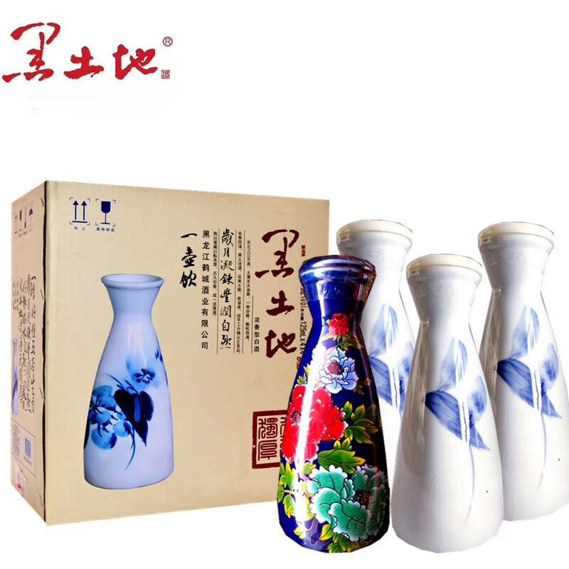 (black soil)黑龙江一壶饮52度浓香型白酒125mlx4瓶装黑龙江特产酒 4