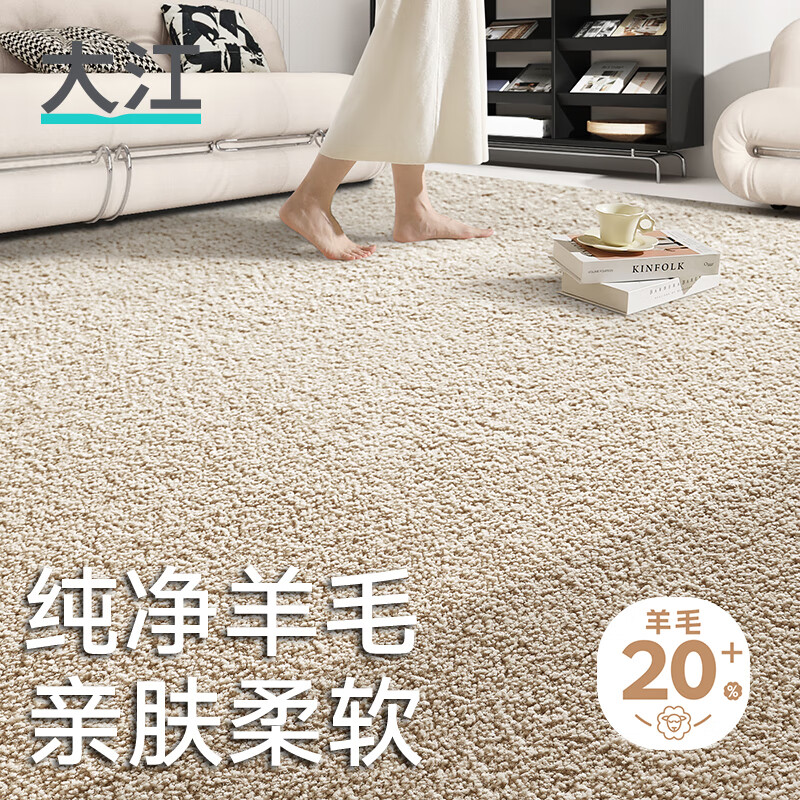 大江地毯客厅 轻奢高级感20%羊毛地毯卧室大面积免洗200x300cm