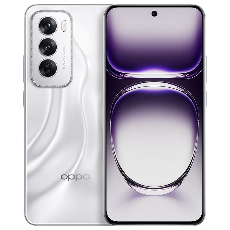 OPPO Reno12 超美小直屏 安卓Live图 天玑8250旗舰芯 12GB+512GB 千禧银 长续航智能拍照 AI影像5G手机