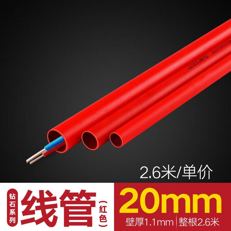 6m条 20红色线管4分2.6米/价