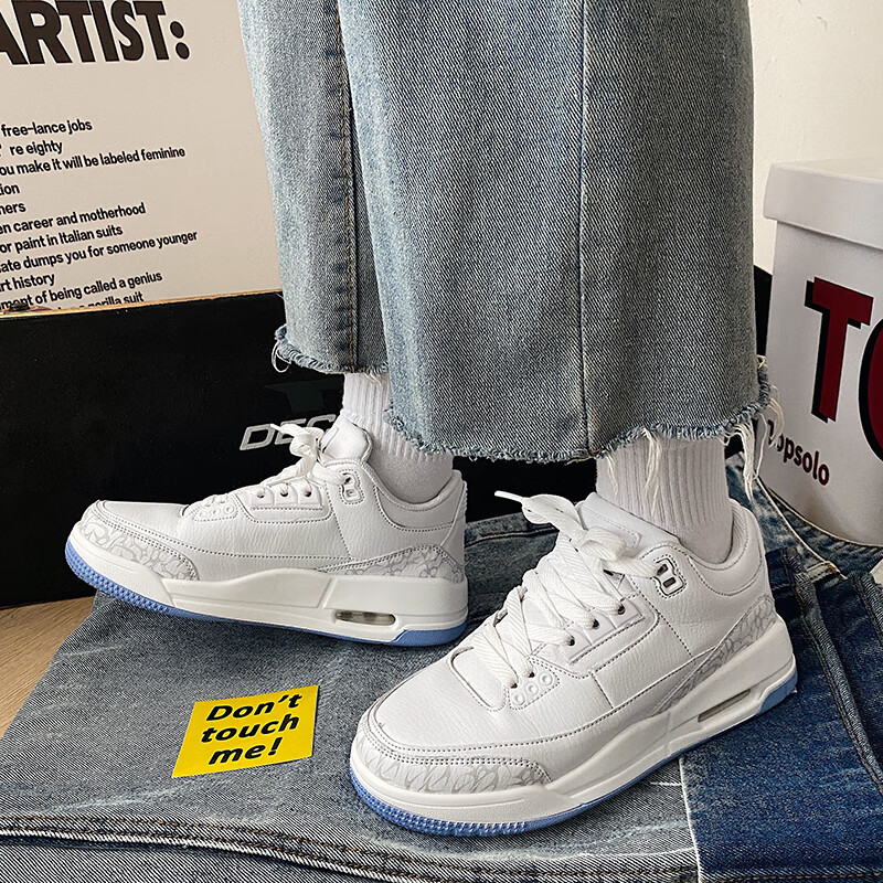 ukmr休闲男鞋气垫运动鞋子男ins潮鞋春季透气小众百搭厚底增高小白鞋