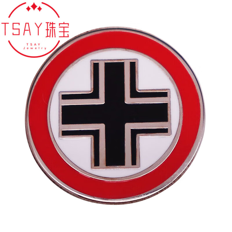 tsay二战德国勋章陆军巴尔肯克鲁兹铁十字旗帜胸针