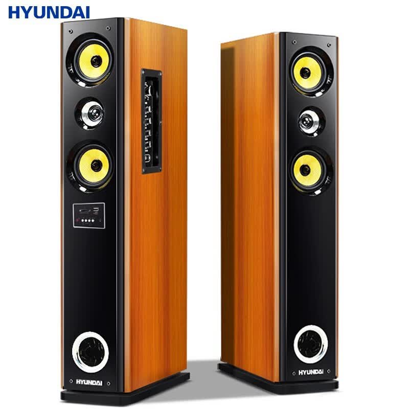 HYUNDAI现代 家庭影院电视音响卡拉ok组合套装无线蓝牙三分频电脑客厅k歌有源落地音箱设备 318-66（不带麦克风）怎么样,好用不?