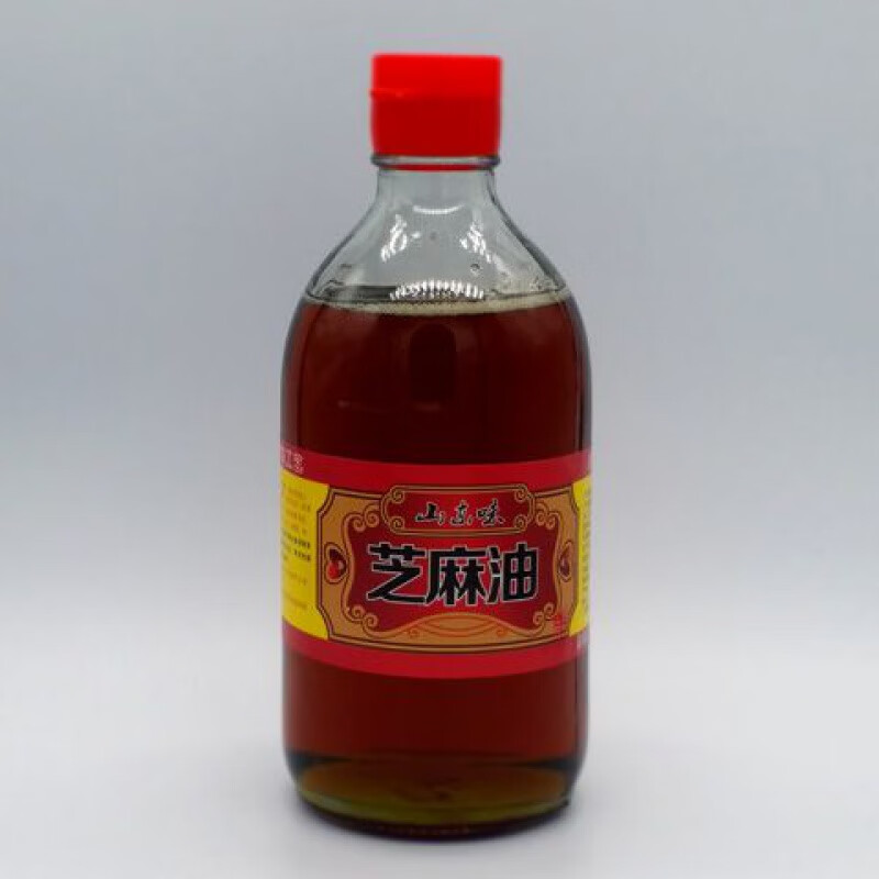 红允山东现榨芝麻油香油农家现磨纯香油500正宗450毫升玻璃瓶 450毫升