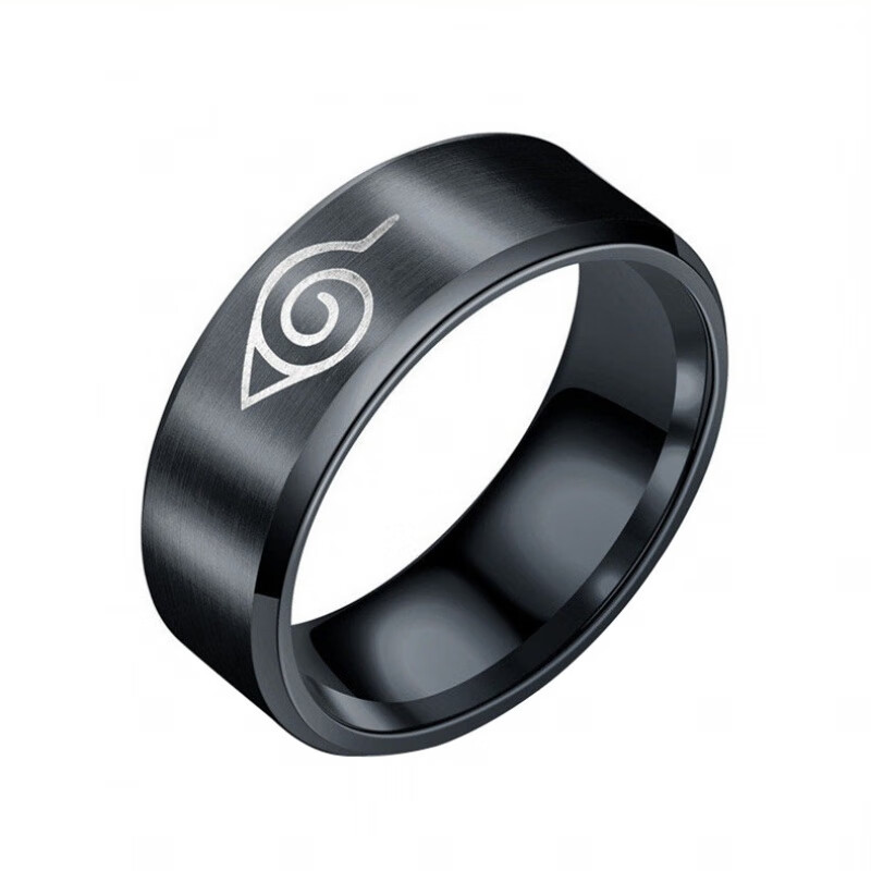 晓组织戒指 火影忍者不锈钢动漫男士钛钢指环日漫宇智波鼬情侣的 1 6