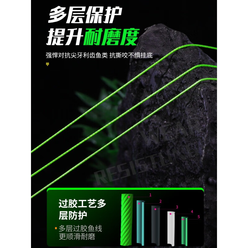 宰搂12编ygk包芯pe线强拉力远投路亚专用顺滑大力马主线131鱼线 12编131包芯pe线220米更 8号