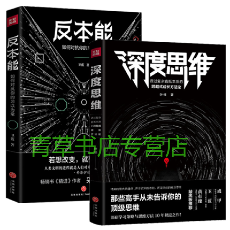 2册 深度思维 透过复杂直抵本质的跨越式成长方法论+反本能 桐华、成甲、卫蓝、黄有璨敲黑板推荐 心理