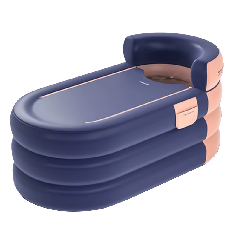 充氣泡澡桶洗澡桶沐浴桶可折疊浴盆缸汗蒸箱全身浴桶缸家用嬰幼兒童洗澡盆大號加厚保溫桑拿洗澡神器 西柚橘 1.4米3層【基礎(chǔ)包】有線芯閃充