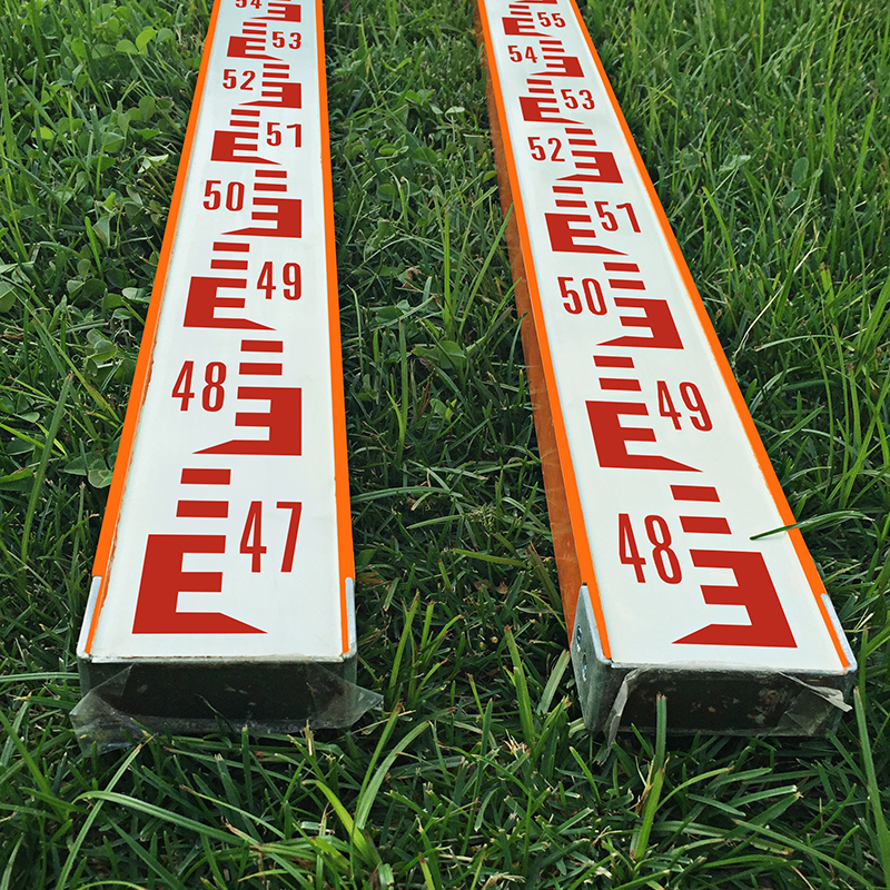 黑红木质水准标尺三四等水准专用尺板红黑面测量尺 2米(1套=2支)