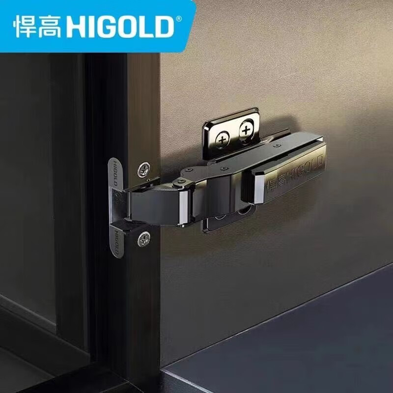 悍高(higold)通用铝框玻璃门铰链液压阻尼缓冲极简玻璃门可调节合页