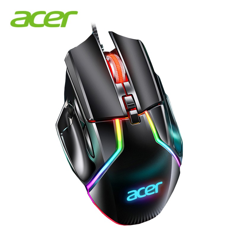 宏碁(acer)鼠标 有线鼠标 游戏鼠标 宏编程自定义电竞机械RGB发光鼠标