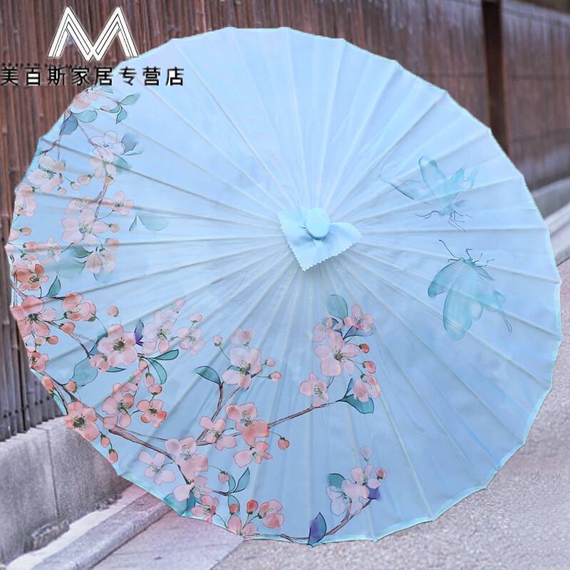 汉服油纸伞 油纸伞防雨防晒实用古风伞女男雨伞古典中国风绸布古装