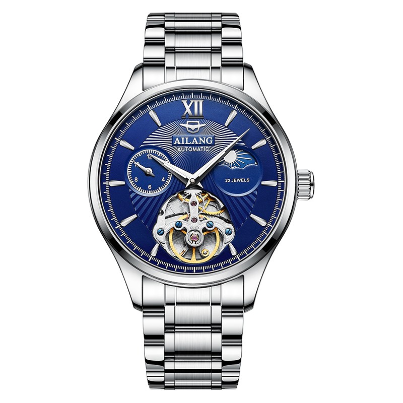 spirra阿妈妮生日礼物全自动机械手表男士陀飞轮镂空防水商务新进口