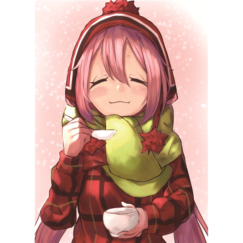 狼天影 摇曳露营海报墙贴画富士山风景芳文社二次元动漫周边贴纸可