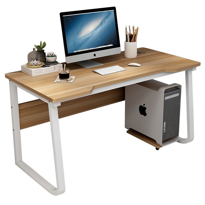 雅美乐 电脑桌 台式家用桌子简约现代书桌 简易写字学习桌 梨木色 120*60*75cm  YSZ396