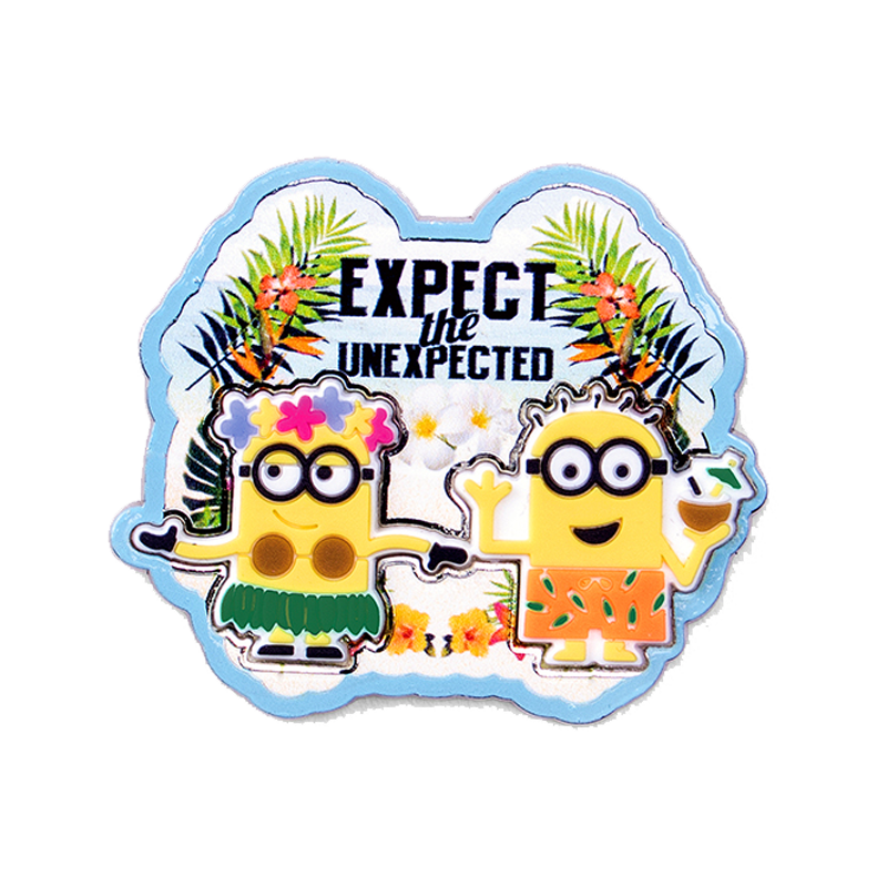 野兽王国 环球 神偷奶爸系列 小黄人卡通胸针衣服装饰礼物 沙滩天堂款