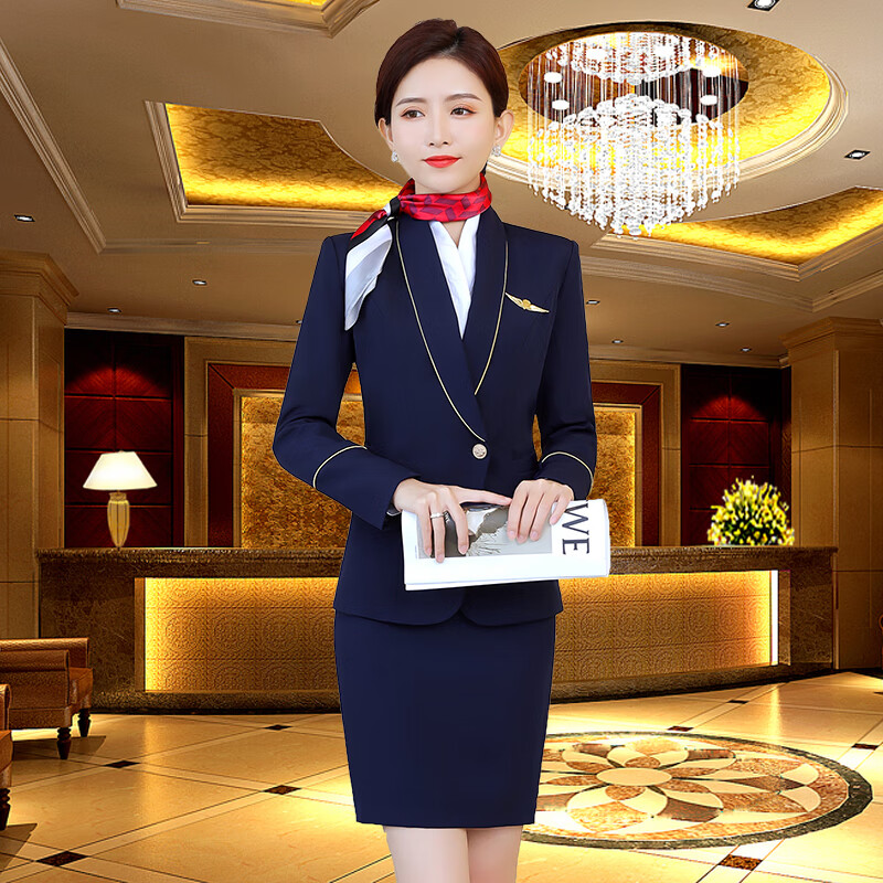 秋凤雅酒店服务员前台接待工装星级酒店前台收银员售楼部迎宾接待服务