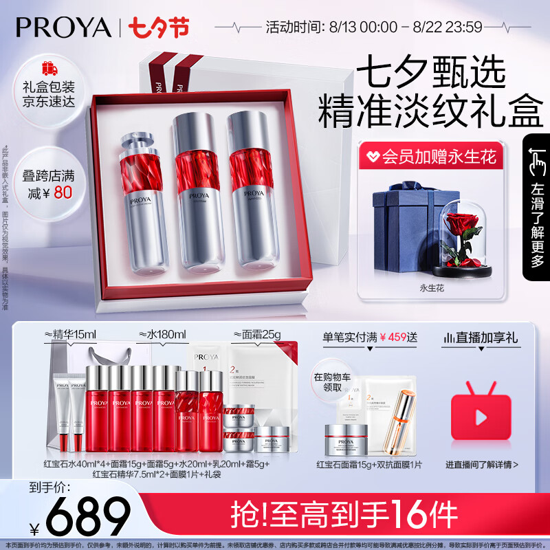 珀莱雅（PROYA）红宝石水乳套装 淡纹保湿 护肤品套装礼盒 七夕情人节礼物 送女友 【紧致淡纹】红宝石水乳精华属于什么档次？