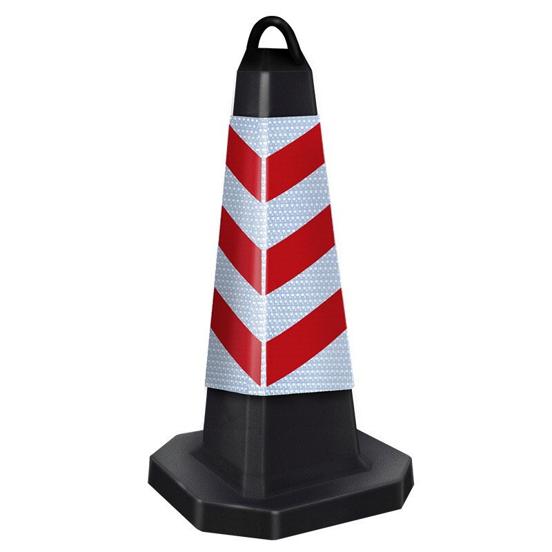 70cm橡胶路锥反光锥提环圆锥桶 50cm安全路障雪糕筒警示柱隔离墩 路锥