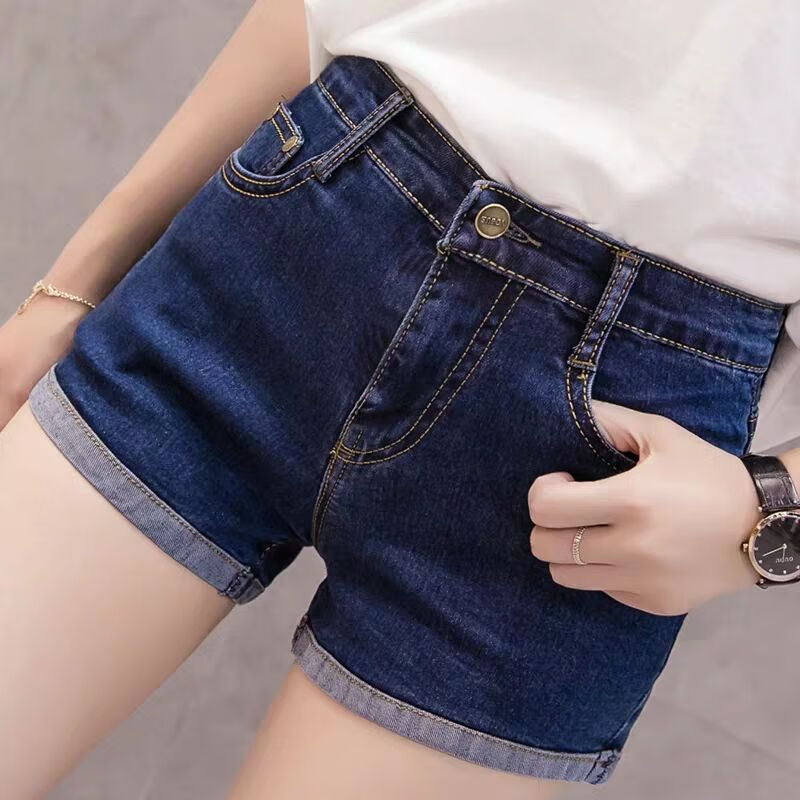 区森夏天穿的小个子女生牛仔短裤显瘦热裤牛仔短裤女夏季高腰性感破洞