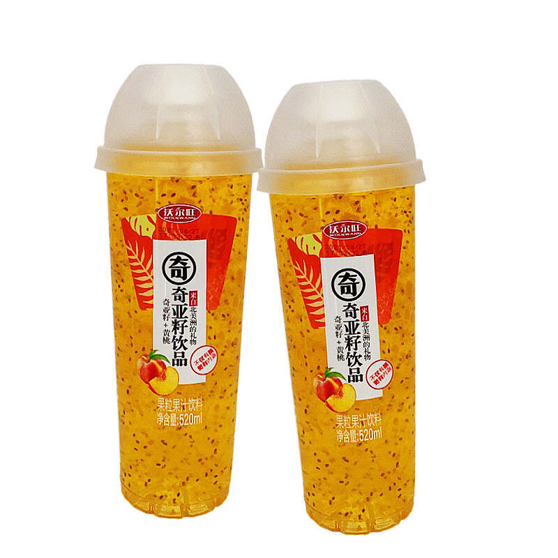 食芳溢沃尔旺奇亚籽饮品 520ml*瓶奇亚籽 葡萄 奇亚籽 黄桃休闲饮品