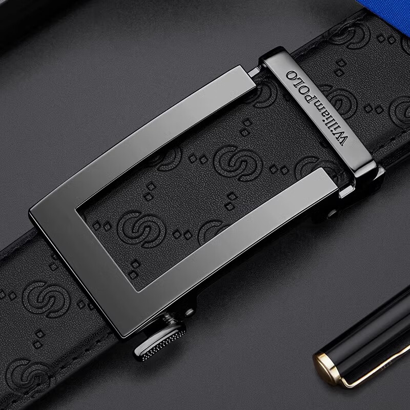 英皇保罗(williampolo)皮带男真皮商务休闲自动扣男士腰带正品高档纯