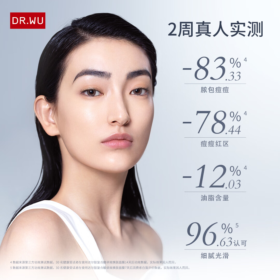 达尔肤(DR.WU)复合酸卓效焕肤调理面膜 果酸冻膜抗痘淡化红印控油清洁收毛孔 【囤货装】80g-2.0升级版