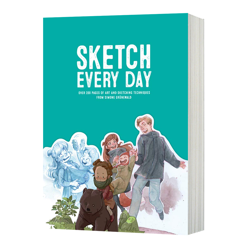 每日素描 sketch every day 100个简单绘画练习 英文版 英文原版