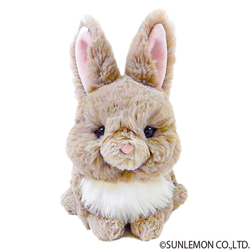 日本进口sunlemon仿真可爱兔子玩偶毛绒玩具安抚公仔礼物 雷克斯兔p