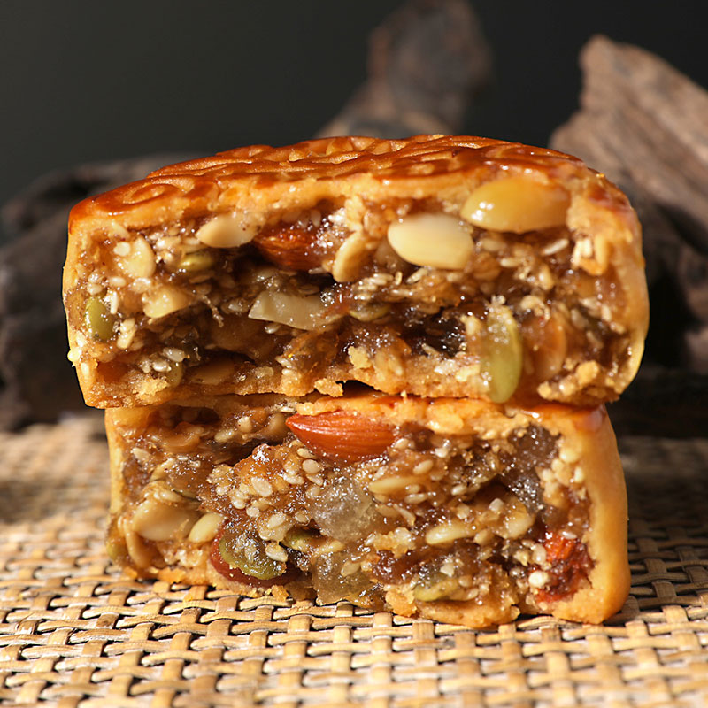 hf火腿五仁月饼老式传统广东广式中秋月饼茂名金腿伍仁 伍仁月饼150g*