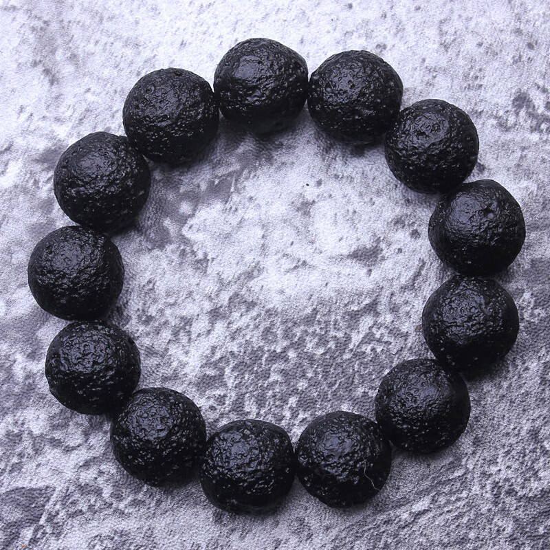 思赞思赞(sizan)泰国天然雷公墨陨石手链宇宙矿物原石手串黑陨手持