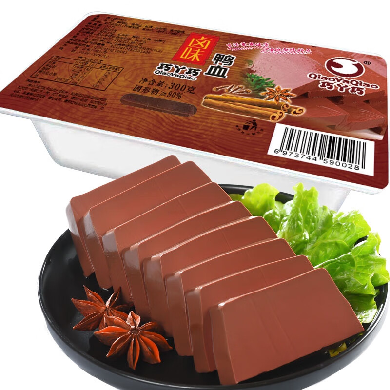 京东巧丫巧卤味鸭血300g299150叠买一送一折后22元件httpsujdcomotez