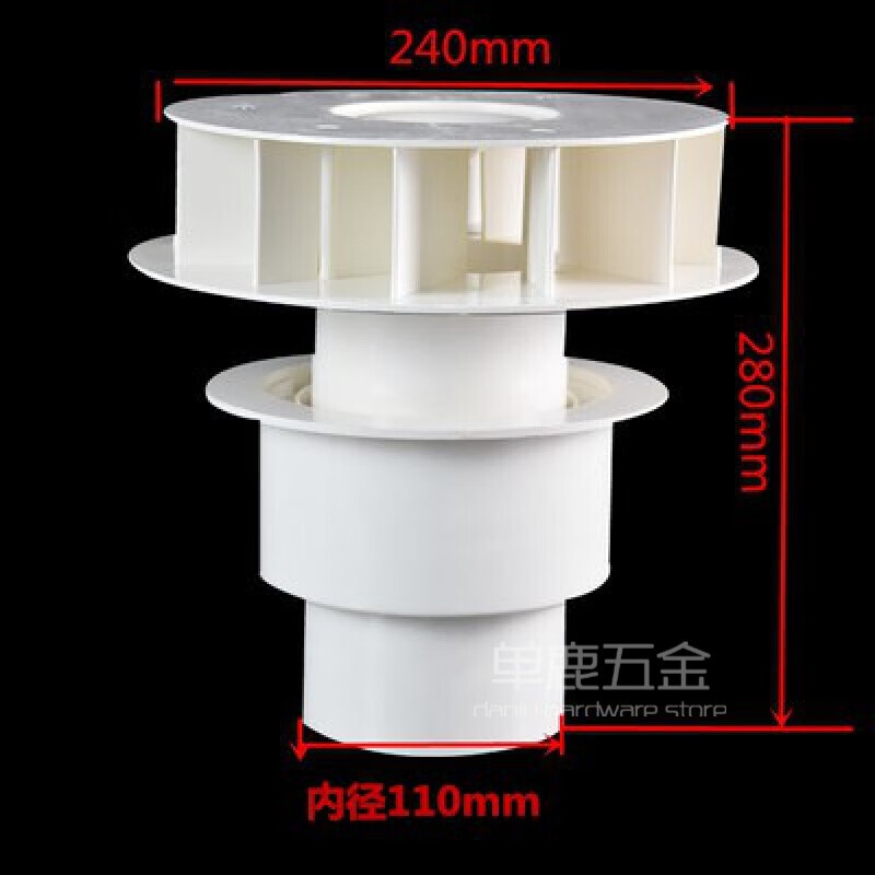 适之pvc排水管配件虹吸式雨水斗87型塑料重力dn110天台侧墙落水斗地漏