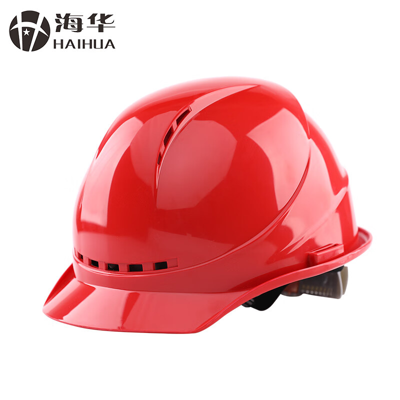 海華（HAIHUA） A3F電絕緣ABS安全帽 工地施工勞保透氣電力工程帽 頭盔免費(fèi)印字 紅色 旋鈕式調(diào)節(jié)