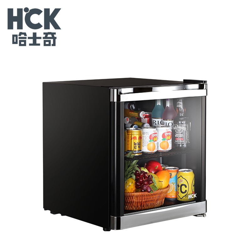 哈士奇 小电冰箱家用单门冷藏玻璃门饮料酒冰吧迷你型 SC-46BBA