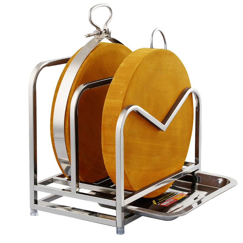 盎梓304不锈钢砧板架厨房置物架锅盖架案板收纳架沥水落地菜板架子 两