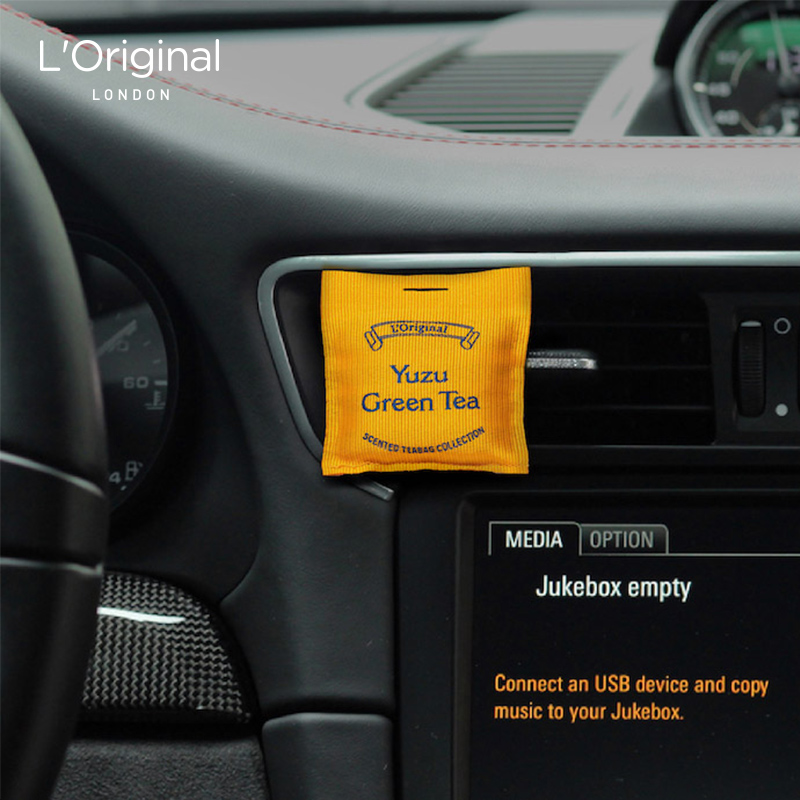 L'original洛瑞欧车载香薰香氛持久淡香英国轻奢汽车香水香包除异味清新天然 雨露柑橘【柚子绿茶】