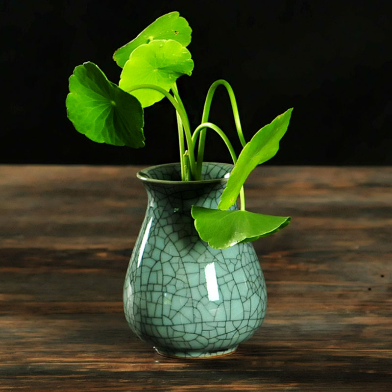 花插小花瓶器精美干花装饰水培茶道客厅创意家居摆件 哥粉六君花瓶